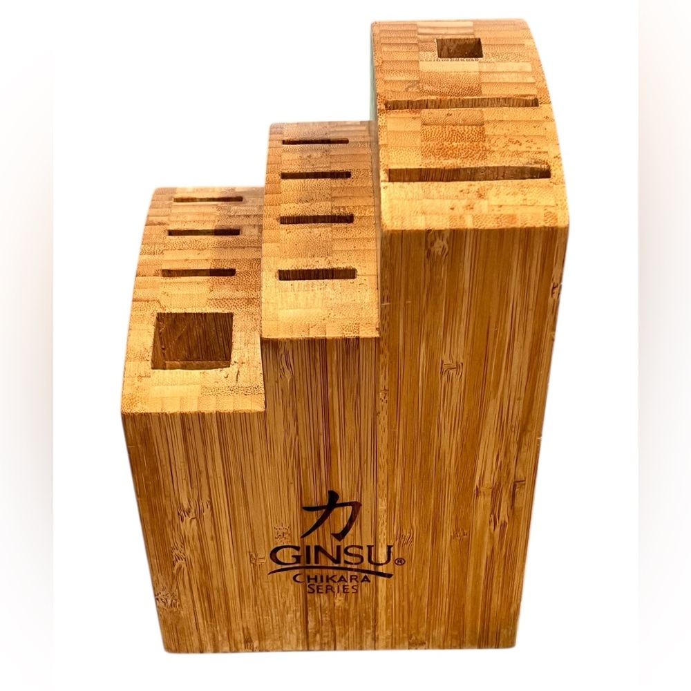Ginsu 11 Slot Natural Wood Knife Block Holder Storage Block Only Chikara Series